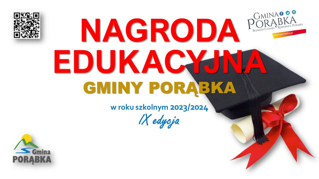 Nagroda Edukacyjna Gminy Porąbka za rok szkolny 2023/2024